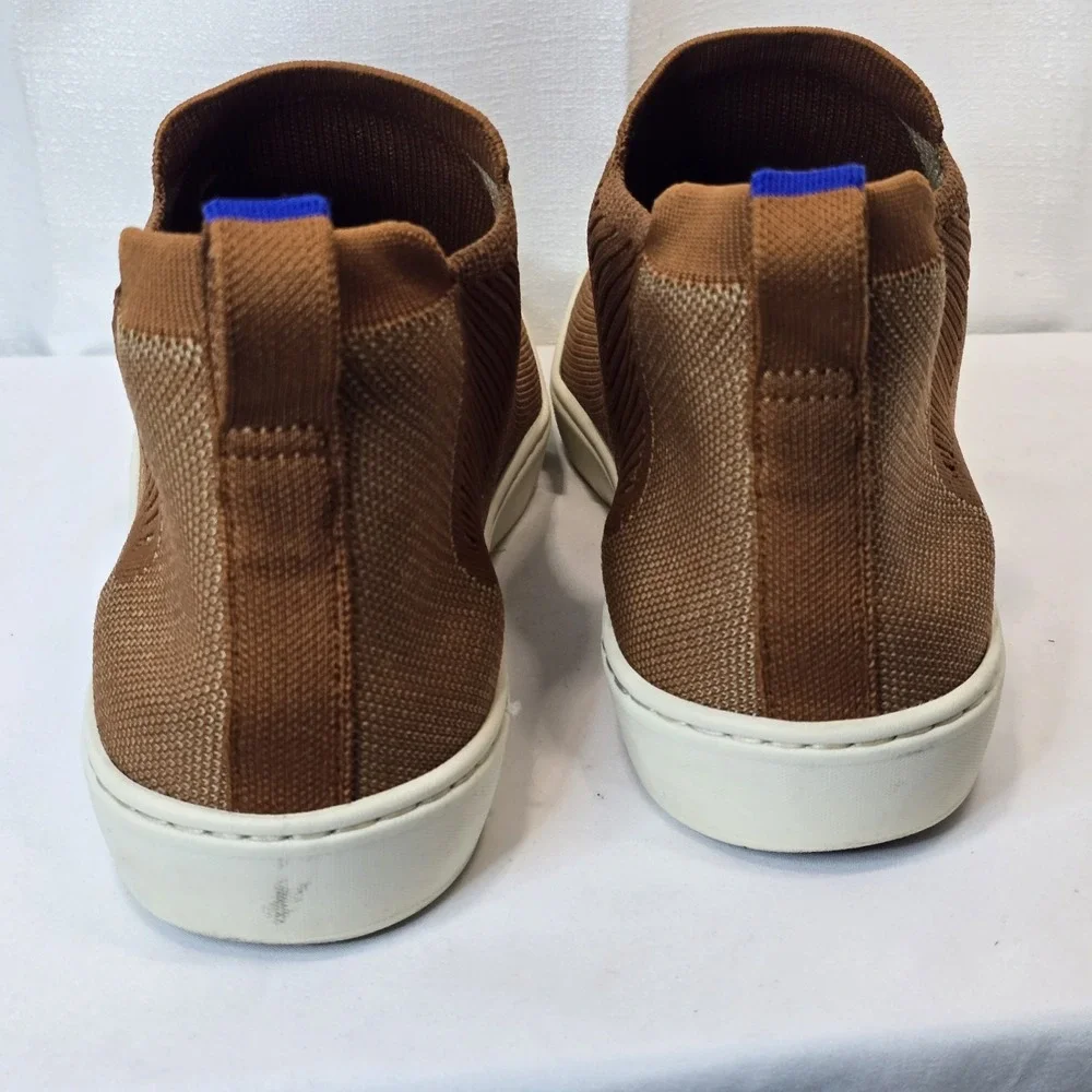 Rothys Chelsea Womens‎ Size 10.5 Boots Tan Shoes Knit Ankle Comfort Sneakers